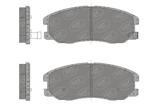 SCT GERMANY Piduriklotsi komplekt,ketaspidur SP 664 PR